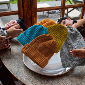 Wholesale Unisex Winter <b>Beanie</b> <b>Hats</b> Custom Logo Acrylic Warm Knitted Caps Camouflage Plaid Custom Pattern Plush Style - Product Image 3