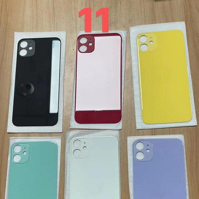 For Xs Max 11 12 13 Battery Housing Glass Flip Design Replacement Cover with Large Hole