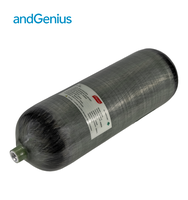 Équipement SCBA AndGenius, cylindre composite 9,0 L, équipement de lutte contre les incendies, réservoir d'air d'urgence, cylindres en fibre de carbone haute pression 300 bar