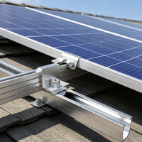 Rail de montage de panneau solaire en aluminium extrudé, profil en alliage d'aluminium AL6005-T5 pour système de support de module photovoltaïque, couleur argent