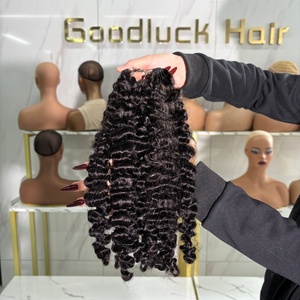 เทรนด์ใหม่ ผมต่อแท้ 100% จากบราซิล แบบปลายเต็ม ลอนแบบพม่า สำหรับถักเปีย - Product Image 2