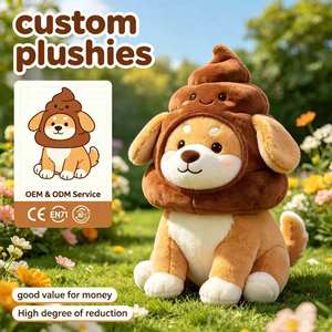Peluche personnalisée en forme de chiot avec housse de siège fantaisie, peluche à thème amusant en gros pour cadeau original - Product Image 1