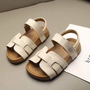 Summer Outdoor Cork Slippers Design Child Size 26-36 Student Beach Sandals <b>Clogs</b> Shoes for Boy and Girl - Product Image 2