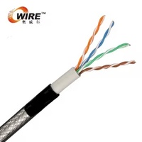Kabel LAN Tembaga Cat5e 1000ft 568B UTP FTP RJ45 Patch Cord untuk Jaringan FTTH