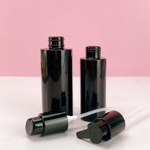 Premium Quality Violet <b>Bottle</b> 30ml 50ml 100ml 200ml Flat Shoulder Black Violet Glass Serum Oil Dropper <b>Pump</b> <b>Bottle</b> - Product Image 1