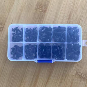 100PCS <span class=keywords><strong>Yeux</strong></span> <span class=keywords><strong>de</strong></span> crochet <span class=keywords><strong>de</strong></span> sécurité en plastique en vrac avec rondelles pour l'artisanat au crochet - Product Image 5