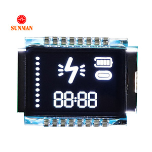 Display LCD a Segmenti Trasmissivi <span class=keywords><strong>Negativi</strong></span> XMCU SML04197 VA, 4 Cifre, 19 Icone, Retroilluminazione Bianca, Pin in Metallo, Visualizzazione Ore 6 - Product Image 1