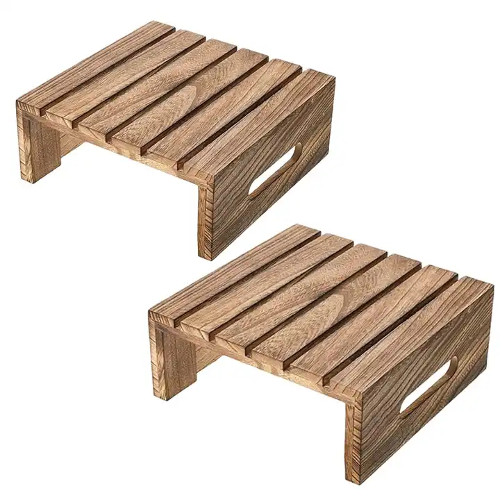 PETIT TABOURET BANC EN BOIS BRUT