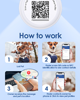 Pawview Benutzerdefinierter Silikon NFC Smart QR-Code Haustier-Tag Großhandel Hunde-AirTag Personalisierter Haustier Hunde-ID-Tag