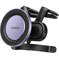 Support magnétique pour téléphone UGREEN à fixation sur grille d'aération de voiture avec base rotative et matériau en caoutchouc