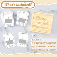Impression personnalisée Date Night Jeux d'aventure Carte à gratter pour couples Carte à gratter