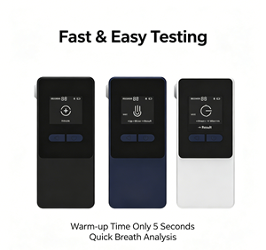 Testeur d'<span class=keywords><strong>alcool</strong></span>émie portable AT808 Bluetooth à pile à combustible, analyseur d'haleine avec connexion à l'application, haute précision pour la maison et les voyages - Product Image 4