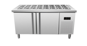 2022 Slotted Fresh-keeping Workbench Display Fridge Salad bar Refrigerator Undercounter Fridge Fridges Table Top Freezer - Product Image 2