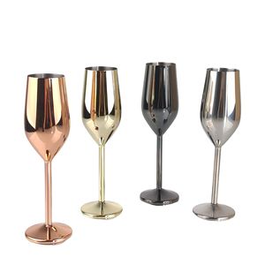 Copas de Champaña de Acero Inoxidable 304 de Alta Calidad Copas Altas con Forma de Bulbo Resistentes a Golpes para Vino Tinto - Product Image 1