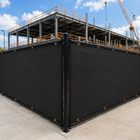 Grillage occultant en HDPE noir stabilisé aux UV pour clôtures de chantier, périmètres de chantier et écrans de protection visuelle