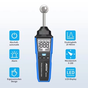 Hygromètre numérique LCD non invasif pour bois, <span class=keywords><strong>mur</strong></span>, contact, boule, testeur WM700C, <span class=keywords><strong>mesure</strong></span> de 20 mm, garantie de 6 mois - Product Image 6