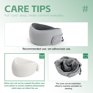 Tốt nhất bán chậm phục hồi bộ nhớ bọt cổ gối để lưu trữ dễ dàng, nhà văn phòng máy bay du lịch cổ gối. - Product Image 2