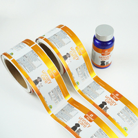 Autocollants impression étiquettes adhésives imperméables fournisseur personnalisé rectangle produit de santé pour animaux de compagnie bouteille rouleau argent brillant bopp étiquettes