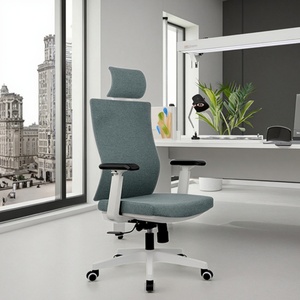 Chaise de bureau ergonomique moderne avec dossier en maille extensible, vente directe d'usine, matériau en tissu - Product Image 1