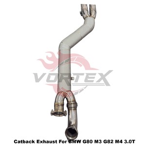 Tuyau d'échappement intermédiaire en acier inoxydable Vortex Performance compatible avec BMW G80 M3 G82 M4 3.0T, échappement haute performance, pièces de tuning auto - Product Image 3
