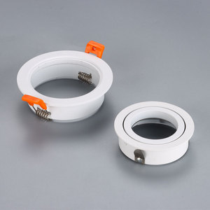 Moderno empotrado Cob Led empotrado superficie cuadrada Mr16 marco de plástico anillo Gu5.3 Gu10 Trimless <span class=keywords><strong>Downlight</strong></span> carcasa - Product Image 2
