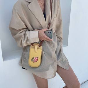 Bolso pequeño de hombro para mujer, mini bolsos cruzados de cuero genuino de vaca, bolso bandolera para teléfono, bonito estampado de helado, tarjetero con ranuras - Product Image 2