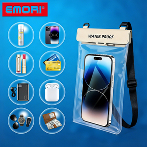 Funda Impermeable para Teléfono Móvil OEM de Gran Tamaño, IPX8, PVC, Doble Sellado, Transparente, con Correa Ajustable - Product Image 5