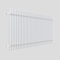 Australie Type Sans Rouille Blanc 900mm 1200mm 1500mm Haute Aluminium 3D Vertical Lame Clôture Panneau Battern Clôture 2.2m De Large