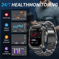 Montre connectée GPS BWZ85Max (3 bracelets) pour hommes, contrôle gestuel NFC, suivi d'activité, assistant vocal, réponse aux appels