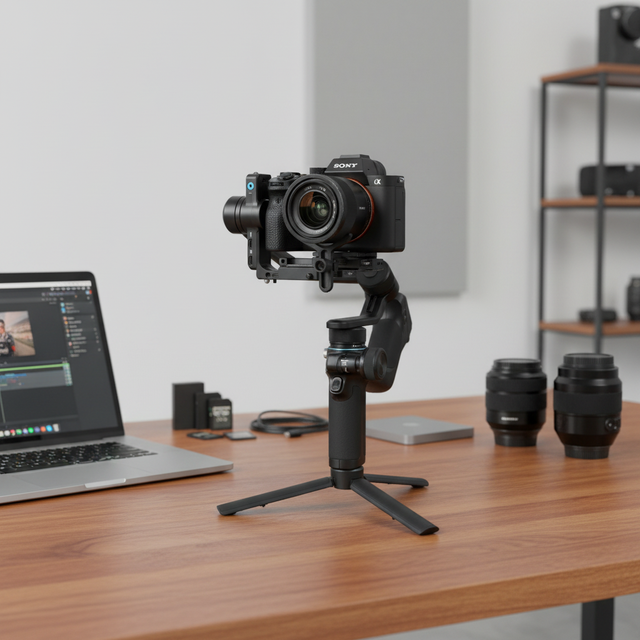 Feiyu SCORP Mini 2 3-Axis Gimbal Stabilizer 1.2kg Payload AI Tracking 1.3" Touchscreen 10H Battery for Camera Phone