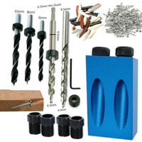Kit de forets pour gabarit de perçage de trous de poche de qualité industrielle, localisateur de trous obliques, perforateur de guide, emballage en sac OPP, outils de menuiserie
