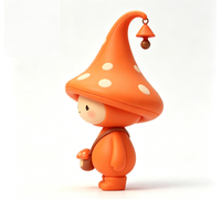 Figurine personnalisée de champignon elfe en PVC et ABS, statue de personnage de dessin animé, usine chinoise OEM, figurine personnalisée pour la vente en gros de produits de marque