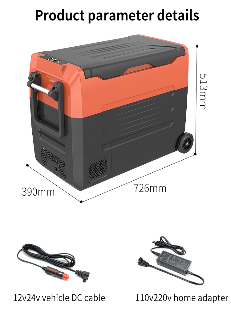 55L New Style Camping Fridge Freezer 12v 24v 220v Mini Refrigerator For Car