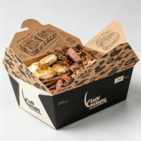 Emballage jetable pour la restauration rapide : Boîte à emporter en papier kraft pour poulet frit, sushis, burgers, avec impression personnalisée pour restaurant
