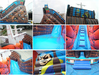 Toboggan gonflable commercial pas cher, toboggan gonflable sec à vendre, bateau pirate gonflable pour enfants