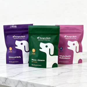 Nouvelles pochettes personnalisées imprimées pour aliments pour animaux de compagnie, impression numérique, sacs en aluminium pour nourriture pour chiens et chats, pochettes verticales. - Product Image 6