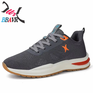 Wholesale Breathable <b>Light</b> Weight PU Upper Fashion Men's Running Shoes for Spring Autumn Sports - Product Image 1