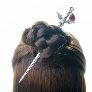 Vintage <span class=keywords><strong>Viking</strong></span> Eagle épingle à <span class=keywords><strong>cheveux</strong></span> femmes <span class=keywords><strong>cheveux</strong></span> accessoires <span class=keywords><strong>bijoux</strong></span> avec rubis - Product Image 4