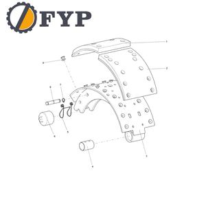 उच्च गुणवत्ता वाले नए ट्रक ब्रेक जूते असेंबली फ्रंट ब्रेक जूते Hdd90009440388 के लिए शॉकमैन डेलांग x 3000 ट्रक ब्रेक जूते - Product Image 6