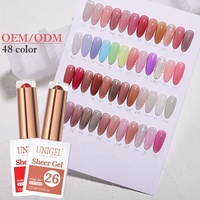 Unigel – Kit de vernis à ongles gel UV LED en gros, couleurs néon, transparentes, effet gelée, nude, pour usage professionnel en salon, prise en charge de la personnalisation OEM ODM