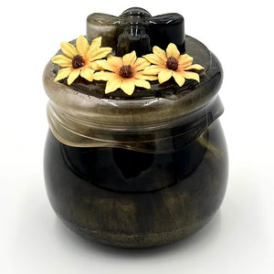 Caja de almacenamiento de tarro de resina de arte popular de Navidad modelo popular y patrón de adorno para uso artesanal y de regalo - Product Image 1