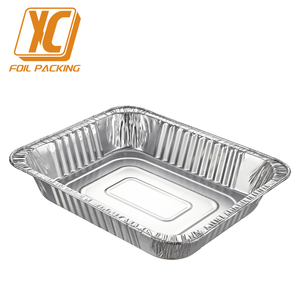 <span class=keywords><strong>Barquette</strong></span> de cuisson jetable <span class=keywords><strong>en</strong></span> <span class=keywords><strong>aluminium</strong></span> 9x13 demi-taille, rectangulaire, pour barbecue, préparation alimentaire, <span class=keywords><strong>avec</strong></span> <span class=keywords><strong>couvercle</strong></span> - Product Image 2