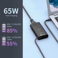 Nouveau chargeur d'ordinateur portable HP Slim 65W USB C pour HP Chromebook Envy Elitebook ProBook voyage chargeur rapide Type C adaptateur de cordon d'alimentation