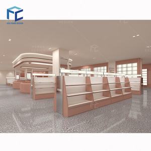 การออกแบบร้านค้าเครื่องสำอางสมัยใหม่พร้อมการออกแบบ CAD 3 มิติที่ปรับแต่งสีและขนาดได้สำหรับการจัดแสดงน้ำหอมและความงามในร้านค้าปลีก - Product Image 4