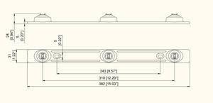 LED Identification <strong>Light</strong> <strong>Bar</strong>, Stainless Steel Bracket Trailer Truck Tail Lamp