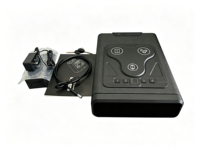 Table de chevet multifonctionnelle avec coffre-fort pour arme de poing, chargeur sans fil 3-en-1, déverrouillage biométrique par empreinte digitale, Bluetooth, mot de passe, affichage LED