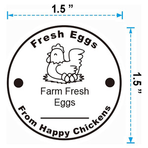 Huevos frescos personalizados Fecha Pegatinas Farmer's Market <span class=keywords><strong>Pollo</strong></span> Huevo Embalaje Pegatinas Etiquetas Granja Huevos frescos Pegatinas - Product Image 2