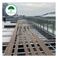 Plancher composite WPC en bois de rose de qualité ingénierie, antidérapant, imperméable, plusieurs couleurs, à double verrouillage, pour sentiers de jardin