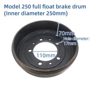 <span class=keywords><strong>Tambour</strong></span> de frein à huile pour essieu arrière 220/250, flottant complet/semi-flottant, pour tricycle de fret diesel lourd et électrique, usage courant - Product Image 3