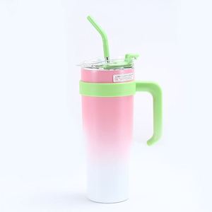 Gobelet isotherme de voyage pour voiture Ice Bully 40oz, à double paroi, avec couvercle, paille et base antidérapante, couleur personnalisable OEM - Product Image 3